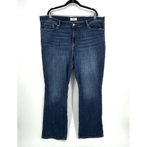Denizen From Levi Dark Wash Mid-Rise Bootcut Jeans Women's 20W Dark Wash